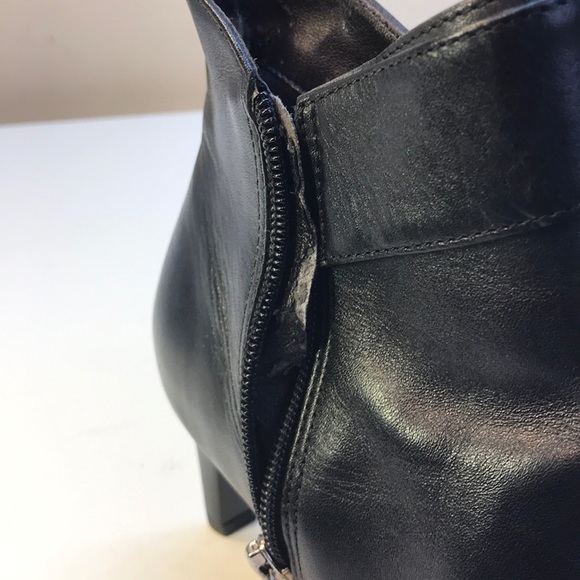 Willi Smith Black Leather Bootie Sz 6.5 Never Worn - Picture 16 of 16